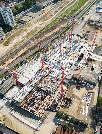 Construction site of the future student house at Scalo Porta Romana